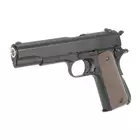 [Zestaw] Replika pistoletu 1911 z systemem Gas Blowback (GBB) - Black [Golden Eagle] + Standard Performance Green Gas 500ml [Nimrod]