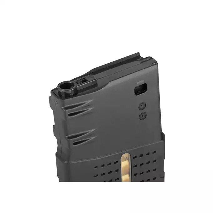 [Zestaw] Replika Airsoftowa EC-901 Edycja Advanced (ulepszony gearbox) - Black [E&amp;C] + Polimerowy magazynek Mid-Cap na 220 kulek do AR-10/SR25 - Black