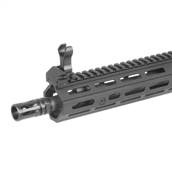 [Zestaw] Replika gazowa karabinka Daniel Defense DDM4 MK18 RIII 9.5 Lightning Serie - BLACK [EMG] + 30-kulkowy gazowy magazynek treningowy Lancer L5AWM 5.56 - niebieski [EMG]