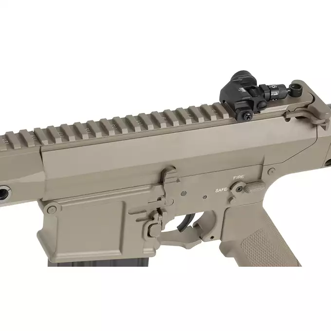 [Zestaw] Replika Airsoftowa EC-903 Edycja Advanced (ulepszony gearbox, programowalny ETU) - Dark Earth [E&amp;C] + Magazynek Mid-Cap Lancer L7AWM 7.62 na 180 kulek do AR-10/SR-25 [EMG]
