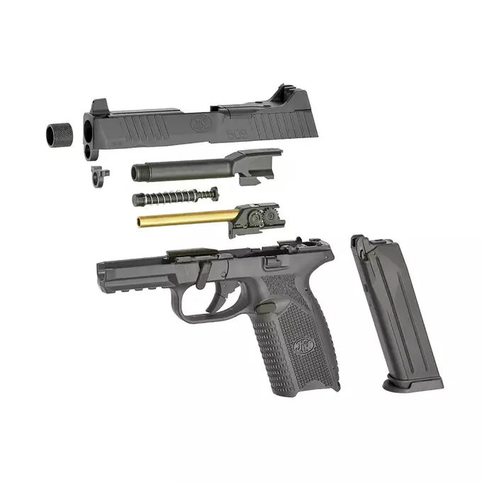 [Zestaw] Replika Pistoletu FN 509 GBB - Black [Cybergun] + Mikrokolimator pistoletowy - Black [PCS]