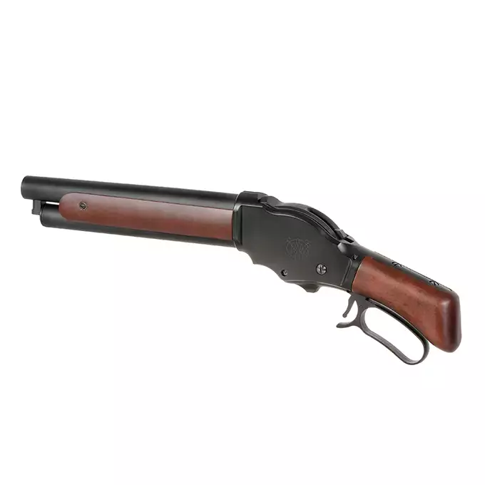 [Zestaw] Replika strzelby M1887 Short lever Action - Real Wood [S&amp;T] + Zestaw 5 Naboi na 3 Kulek do Strzelby M1887 Green Gaz [S&amp;T]