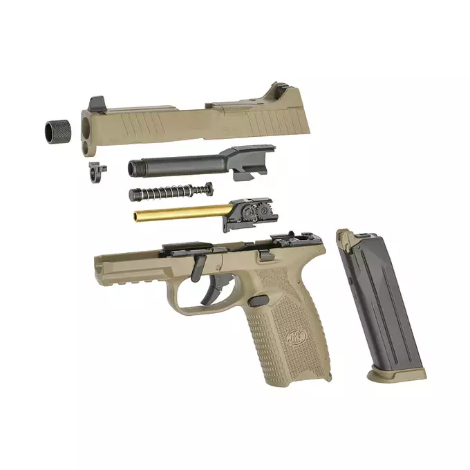 [Zestaw] Replika Pistoletu FN 509 GBB - Tan [Cybergun] + Mikrokolimator pistoletowy - Black [PCS]