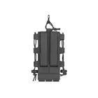 Laser Cut Radio / Bottle Pouch with Adjustable Shockcord - Black [8FIELDS]