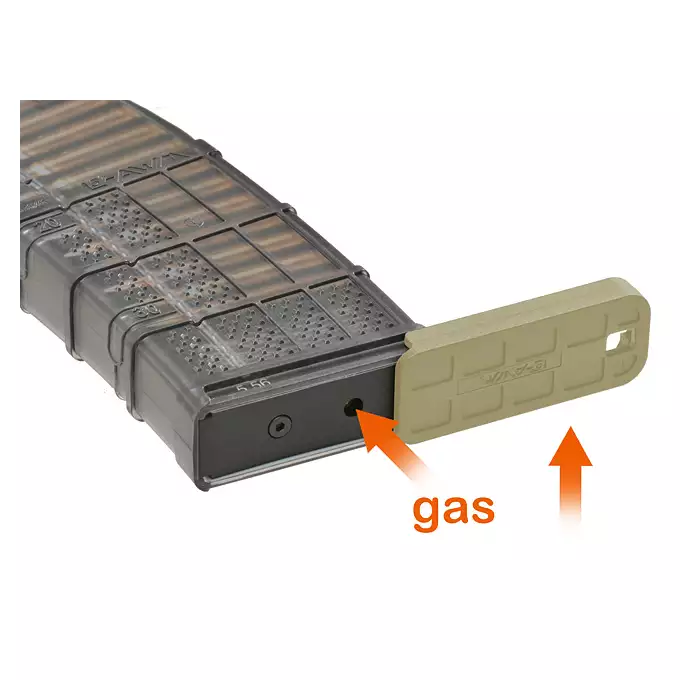 [Zestaw] Magazynek LANCER L5 300blk AWN Green Gaz do karabinków gazowych CGS, MWS - FDE [EMG]