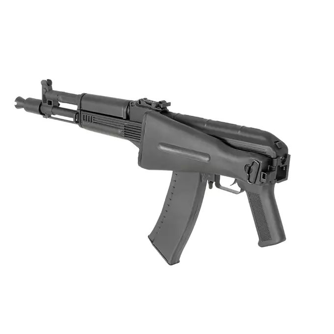 [Zestaw] Replika Karabinka AK-105 Sports Line ETU [S&amp;T] + Stalowy Mid-Cap na 140 kulek do AK74 - Black [BattleAxe]