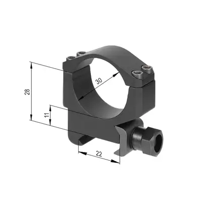 Colliers de montage bas 30 mm - Black [CGS]