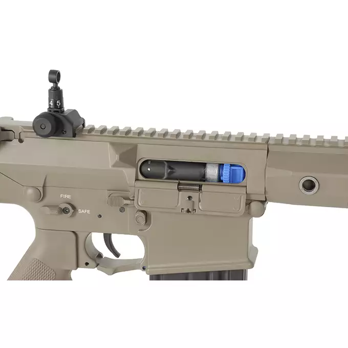[Zestaw] Replika Airsoftowa EC-903 Edycja Advanced (ulepszony gearbox, programowalny ETU) - Dark Earth [E&amp;C] + Magazynek Mid-Cap Lancer L7AWM 7.62 na 180 kulek do AR-10/SR-25 [EMG]