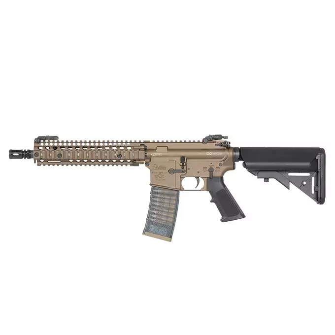 [Zestaw] Replika Gazowa Karabinka Daniel Defense DDMK18 - Dark Flat [EMG] + Magazynek LANCER L5 5.56 AWN Green Gaz do karabinków gazowych CGS, MWS - Black [EMG]