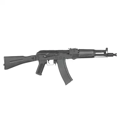 [Zestaw] Replika Karabinka AK-105 Sports Line ETU [S&amp;T] + Stalowy Mid-Cap na 140 kulek do AK74 - Black [BattleAxe]