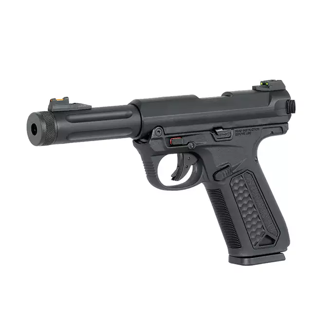 [Zestaw] Pistolet AAP-01 ASSASSIN - black [ACTIONARMY] + Standard Performance Green Gas 500ml [Nimrod]