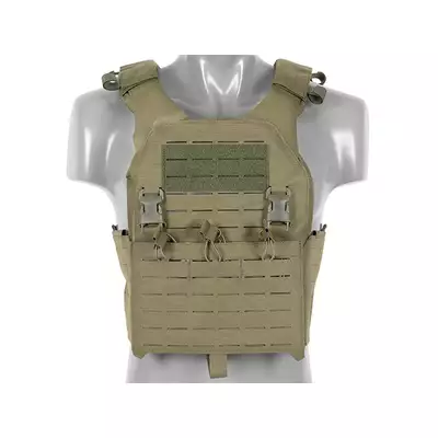 QRF Plate Carrier Laser-Cut Buckle Up with AR15/AK Magazine Pouch - Olive [8FIELDS]