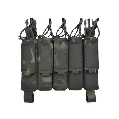 MP5 5-Magazine Pouch, Buckle-Up, Laser-Cut - Multicamo Black [8FIELDS]