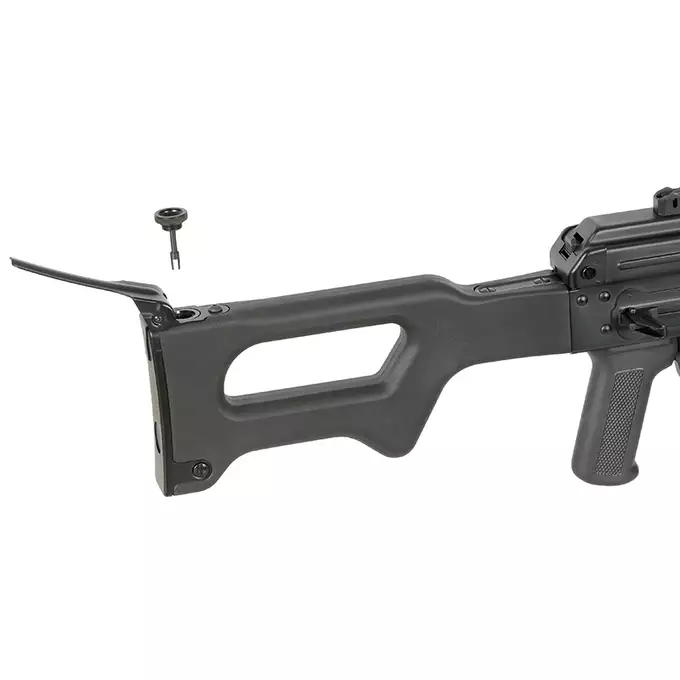 [Zestaw] Replika karabinu maszynowego PKM - polimerowa kolba [A&amp;K] + Akumulator Li-Po 3300mAh 7,4V 20C [IPower] + Kompaktowa ładowarka LIPO B3Pro
