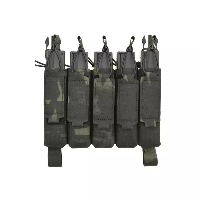 MP5 5-Magazine Pouch, Buckle-Up, Laser-Cut - Multicamo Black [8FIELDS]
