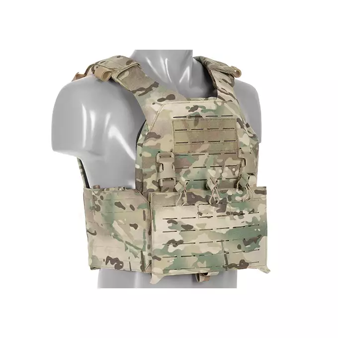 QRF Plate Carrier Laser-Cut Buckle Up with AR15/AK Magazine Pouch - Multicamo [8FIELDS]