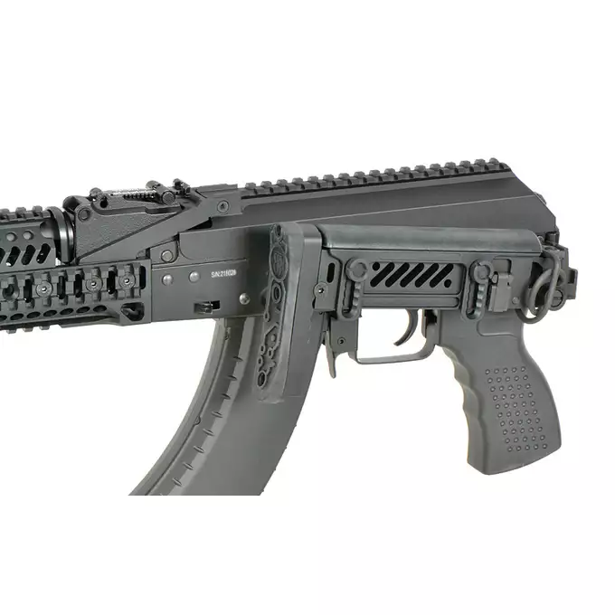 [Zestaw] CM.113 Replika Karabinka taktycznego AK74  Eshooter ETU, GEN-2 - Black [CYMA PLATINUM] + Kompaktowa ładowarka LIPO B3Pro + Akumulator Li-Po 1100mAh 11,1V 20C - Deans [IPower]