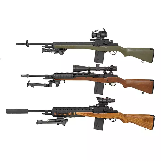 [Zestaw] CM.032 M14 rifle replica - Black Style [CYMA] + Ładowarka V3+ do akumulatorów LiPo/LiFe [IPower] + Akumulator Li-Po 1450mAh 7.4V 20C [IPower]