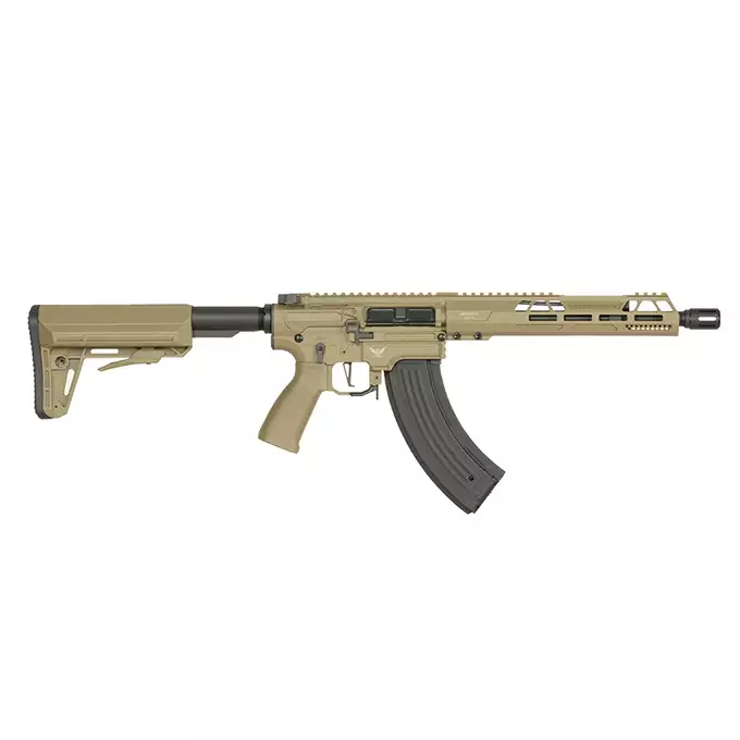 [Zestaw] M918G UTR Ek47 - TAN [DE Airsoft] + Akumulator Li-Po 1100mAh 11,1V 20C - Deans [IPower] + Ładowarka V3+ do akumulatorów LiPo/LiFe [IPower]