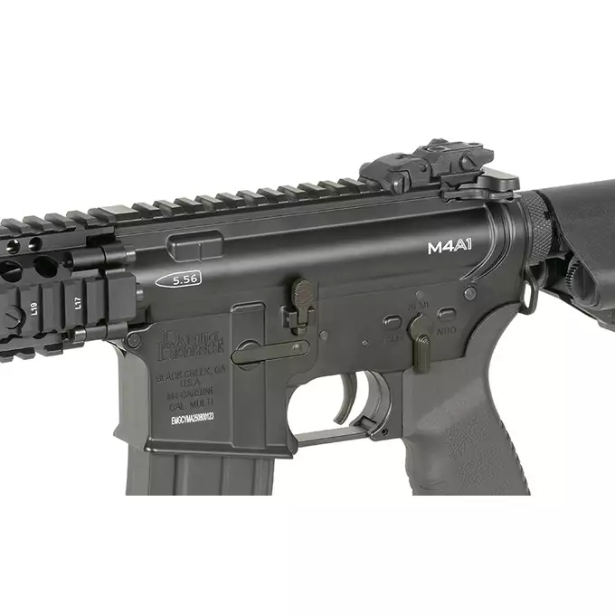 [Zestaw] CM.105 Daniel Defense M4A1 Eshooter ETU, GEN-2 - Black [EMG] + Ładowarka V3+ do akumulatorów LiPo/LiFe [IPower] + Akumulator Li-Po 1100mAh 11,1V 20C - Deans [IPower]
