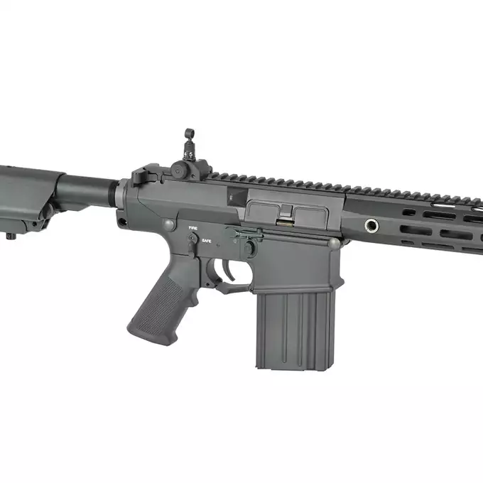 [Zestaw] Replika Airsoftowa EC-903 Edycja Advanced (ulepszony gearbox, programowalny ETU) - Black [E&amp;C] + Akumulator LI-PO 2200MAH 11,1V 20/40C - T-connector [8FIELDS] + Kompaktowa ładowarka LIPO B3Pro