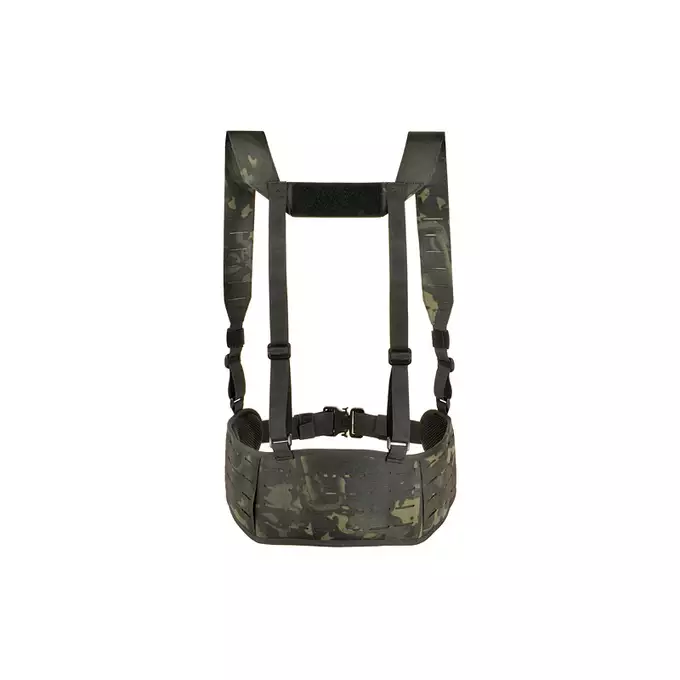 Patrol Tactical Belt with Suspenders MOLLE, Laser Cut - Multicamo Black [8FIELDS]