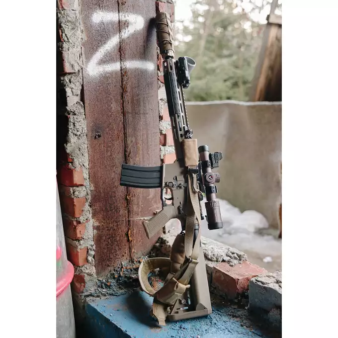 [Zestaw] Replika airsoftowa WE13 DSG 13" M4/AR-15, 50 RPS, ETU - Tan [WELL PRO] + Magazynek Stanag M4/AR Mid-cap 90 kulek [WELL PRO]
