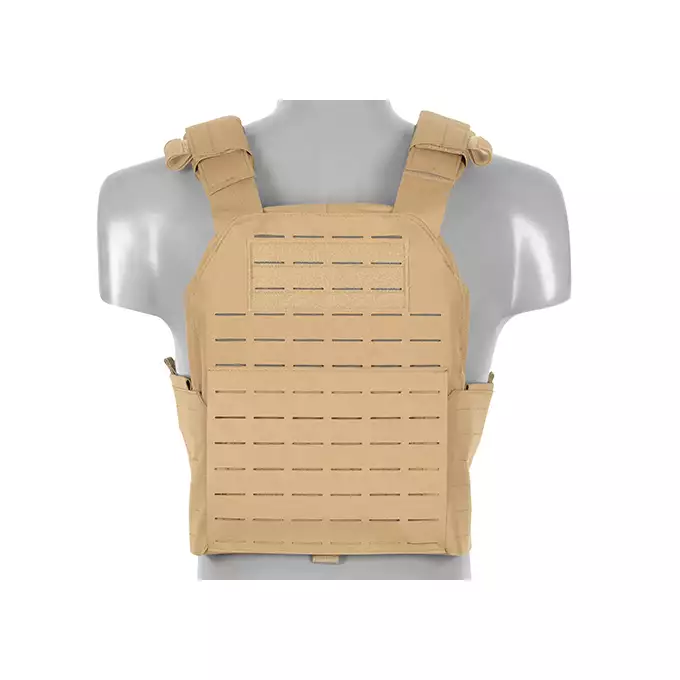 QRF Plate Carrier Laser-Cut Buckle Up with AR15/AK Magazine Pouch - Tan [8FIELDS]