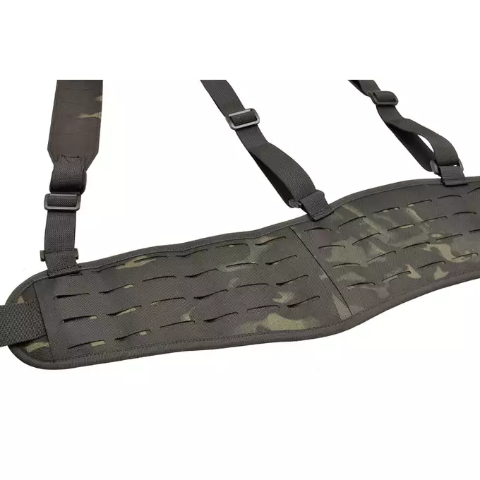 Patrol Tactical Belt with Suspenders MOLLE, Laser Cut - Multicamo Black [8FIELDS]