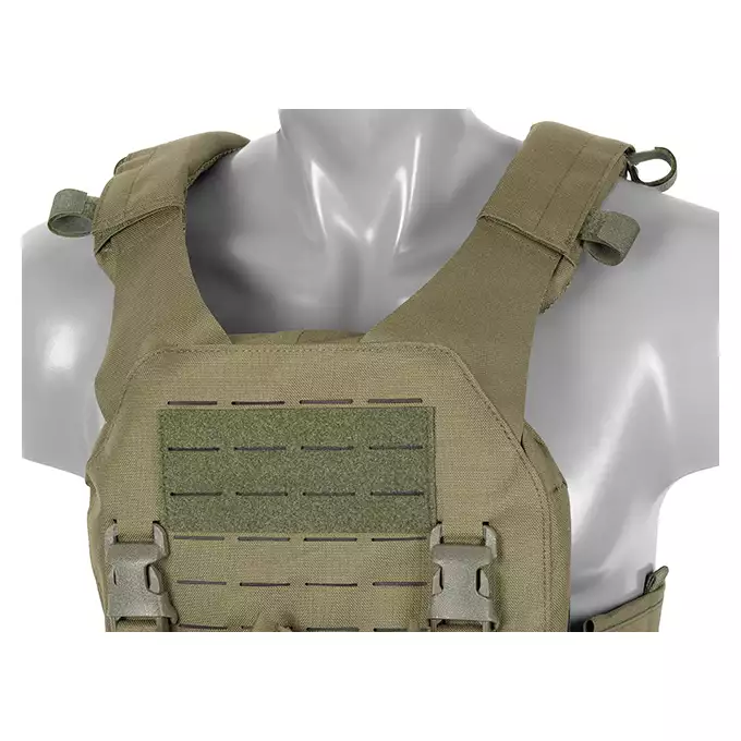 QRF Plate Carrier Laser-Cut Buckle Up with AR15/AK Magazine Pouch - Olive [8FIELDS]