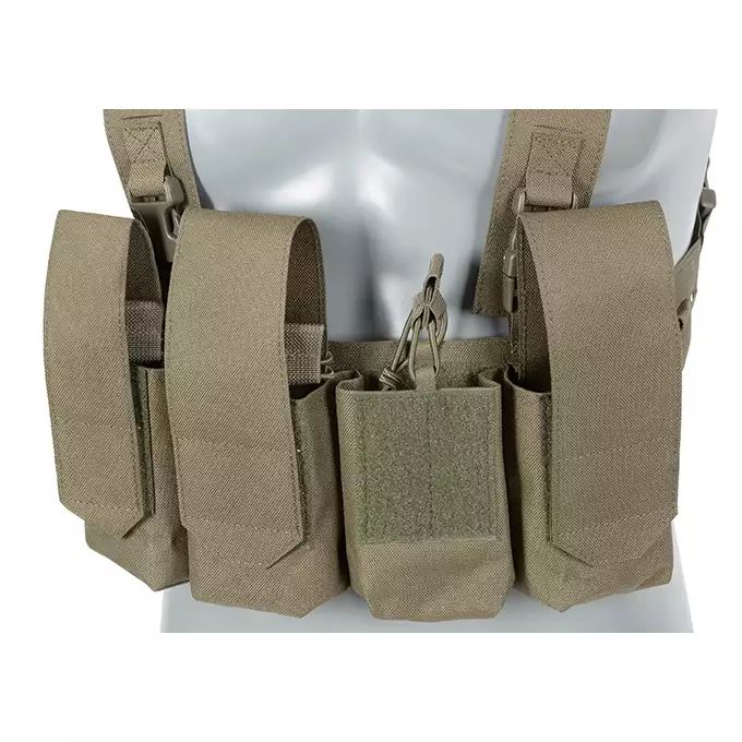 Chest Rig Laser-Cut with AR/AK Pouches - Ranger Green [8Fields]