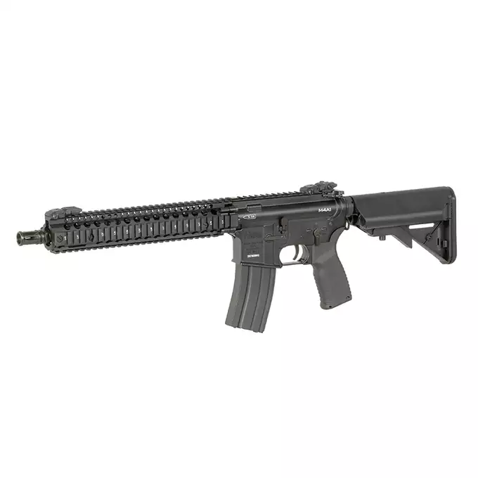 [Zestaw] CM.105 Daniel Defense M4A1 Eshooter ETU, GEN-2 - Black [EMG] + Ładowarka V3+ do akumulatorów LiPo/LiFe [IPower] + Akumulator Li-Po 1100mAh 11,1V 20C - Deans [IPower]