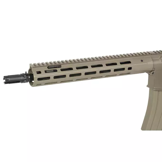 [Zestaw] Replika airsoftowa WE13 DSG 13" M4/AR-15, 50 RPS, ETU - Tan [WELL PRO] + Ładowarka IP3025 - LiPo/LiFe/NiMH 25W/3A [IPower] + Akumulator airsoftowy 25C 1100mAh 3S1P 11.1V LiPo T-Plug