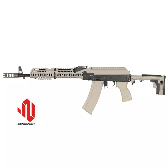 CM.113A AK74 Tactical Rifle Eshooter, GEN-2 - TAN [CYMA Platinum]