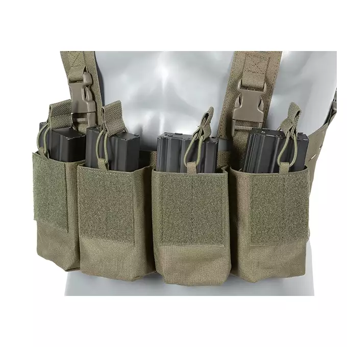 Chest Rig Laser-Cut with AR/AK Pouches - Ranger Green [8Fields]