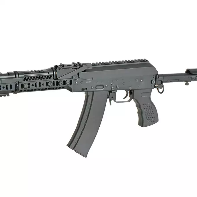 [Zestaw] CM.113A Replika Karabinka Taktycznego AK-74 Eshooter ETU, GEN-2 - Black [CYMA Platinum] + Akumulator Airsoftowy 25C 1400mAh 3S1P 11.1V Lipo T Plug + Kompaktowa ładowarka LIPO B3Pro
