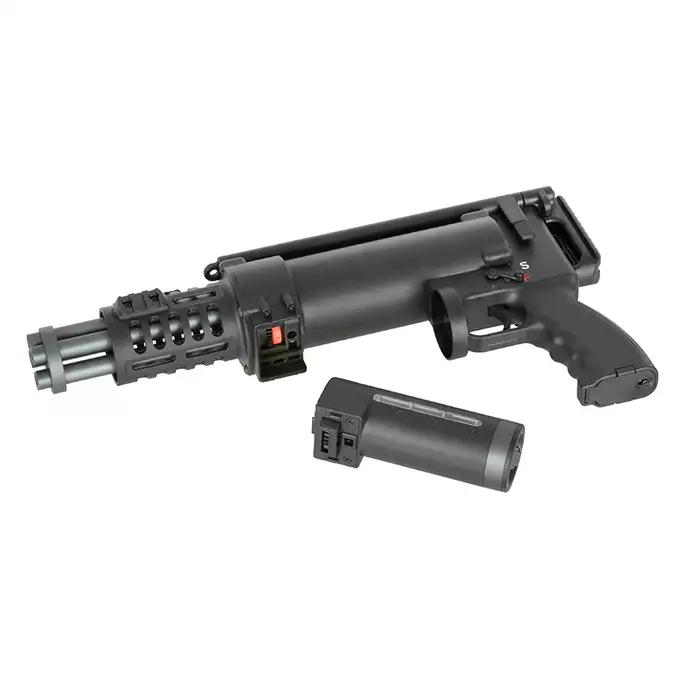 [Set] WE23-MINI Compact Rotary Minigun-Style Replica [WELL] + Battery Li-Po 1100mAh 11,1V 15/30C - T-connector [VB] + Compact LIPO charger B3Pro