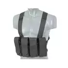 [Zestaw] Kamizelka Chest-rig Laser-Cut z ładownicami AR/AK - Czarna [8Fields] + Ładownica na radio Laser Cut - Czarna [8FIELDS] + Duża ładownica Laser-Cut ogólnego przeznaczenia - Black [8FIELDS]
