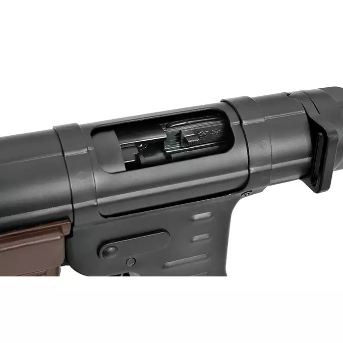 [Zestaw] Replika pistoletu maszynowego MP40 Full Metal AEG - Brown [AGM] + Akumulator Li-Po 1100mAh 7,4V 20C [IPower] + Ładowarka V3+ do akumulatorów LiPo/LiFe [IPower]