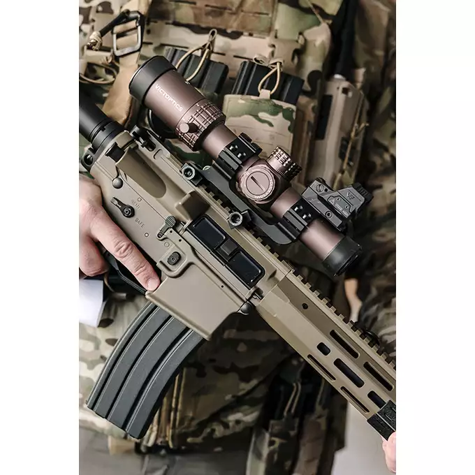 [Zestaw] Luneta VICTOPTICS S6 1-6X24 - COYOTE FDE [Vector Optics] + Jednoczęściowy podwyższony montaż Picatinny 30mm 1.97in [Vector optics]