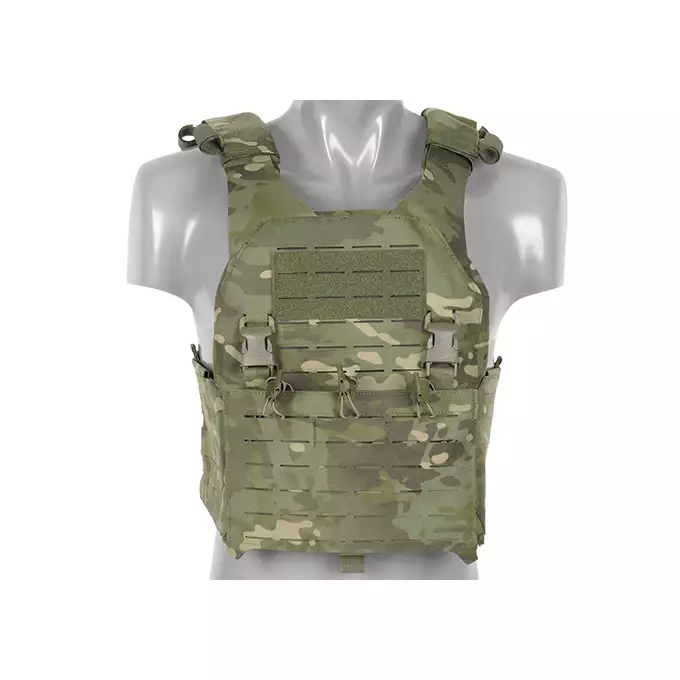 QRF Plate Carrier Laser-Cut Buckle Up with AR15/AK Magazine Pouch - Multicamo Tropic [8FIELDS]