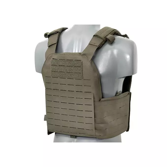 QRF Plate Carrier Laser-Cut Buckle Up with AR15/AK Magazine Pouch - Ranger Green [8FIELDS]