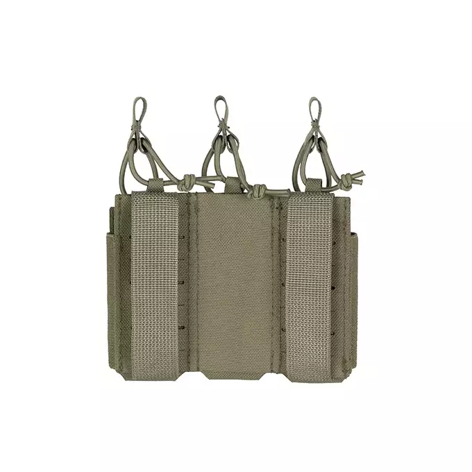 Triple Elastic Pistol Magazine Pouch Laser-Cut - Ranger Green [8Fields]