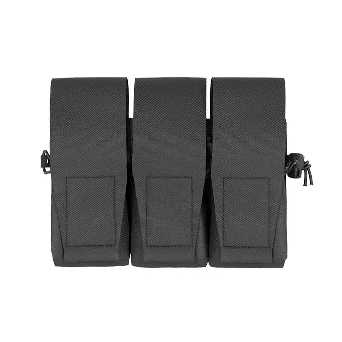 Triple Pouch for 6 AR15 Magazines, Laser Cut - Black [8FIELDS]