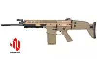 Licensed FN SCAR-H CM.063H Replica with Eshooter ETU, GEN-2 - TAN [EMG]