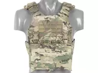 QRF Plate Carrier Laser-Cut Buckle Up with AR15/AK Magazine Pouch - Multicamo [8FIELDS]
