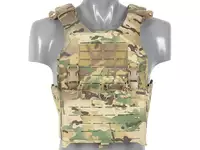 QRF Plate Carrier Laser-Cut Buckle Up with AR15/AK Magazine Pouch - Multicamo [8FIELDS]