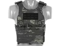 QRF Plate Carrier Laser-Cut Buckle Up with AR15/AK Magazine Pouch - Multicamo Black [8FIELDS]