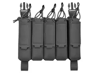 MP5 5-Magazine Pouch, Buckle-Up, Laser-Cut - Black [8FIELDS]