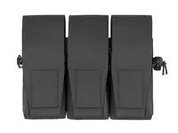 Triple Pouch for 6 AR15 Magazines, Laser Cut - Black [8FIELDS]